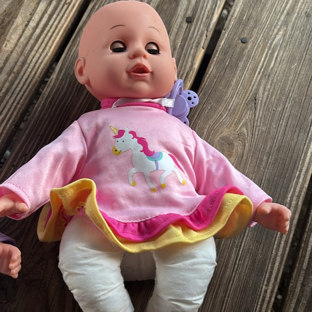 Pink Unicorn Baby Doll